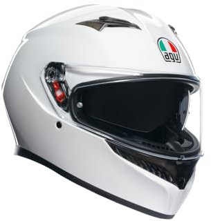 AGV K3 Solid Mono White Motorrad Helm Weiß Glanz, M