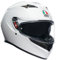 AGV K3 Solid Mono White Motorrad Helm Weiß Glanz, M