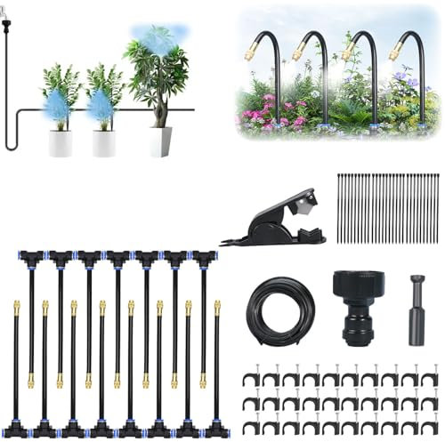 360° Curved Garden Automatic Irrigation System, Bendable Adjustable Garden Watering System, Sistema De Riego, Water-Saving Design, For Garden Yard (49.2 ft Set)