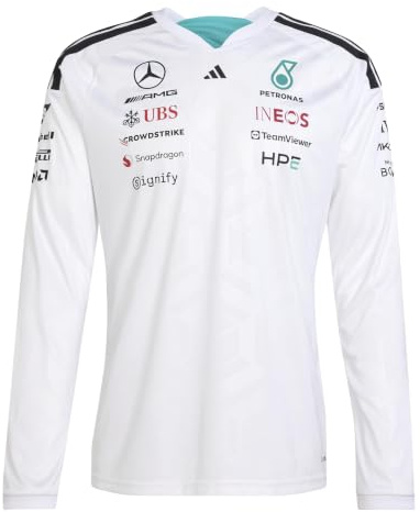 adidas Men's Mercedes - AMG Petronas Formula 1 Team Driver Jersey Longsleeve