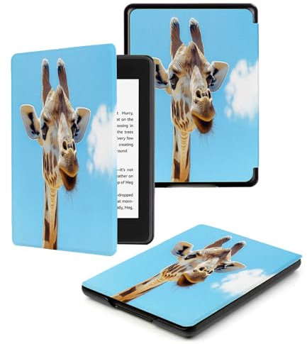 Case Compatible for 6 Kindle Paperwhite 5th/6th/7th Generation 2012/2013/2015,Lightweight Slim Soft PU Case Cover Skin for Paperwhite 5 6 7 Gen,Cloud Giraffe