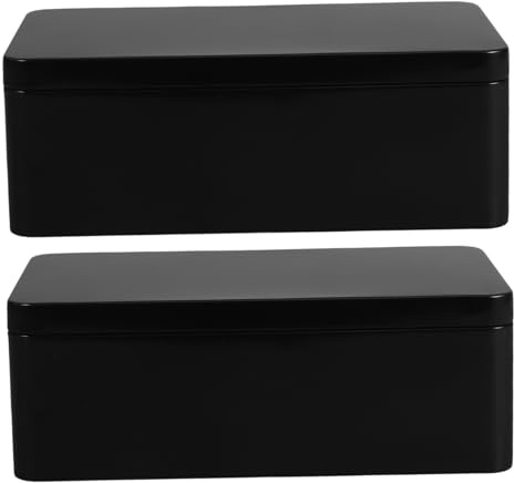VALICLUD 2pcs Metal Tin Storage Boxes with Airtight Lid, Large Capacity