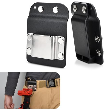 Jetstream Bohrer Gürtelhalter, Clip on Werkzeug Gürtelclip, Bohrwerkzeugholster, Bohrerhalter, kompatibel mit Funkbohrmaschinen, Schlagbohrschraubern und Nagelpistolen