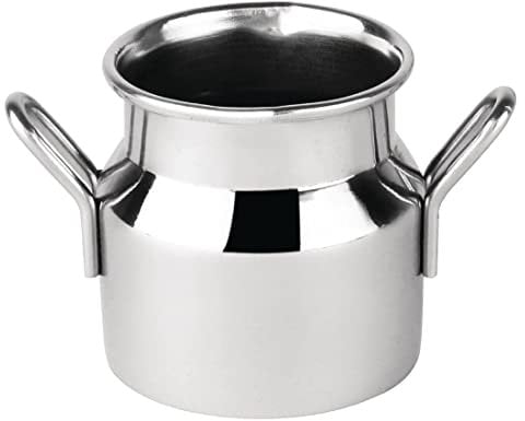 Olympia Stainless Steel Mini Milk Churn Small 60ml/2oz - Highly Polished Finish, Wide lip for Easy Pouring CL203