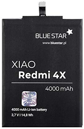 Blue Star - Premium Lithium Li-ion Battery Quick Charge 2.0 4000 mAh Compatible with Xiaomi Redmi 4X