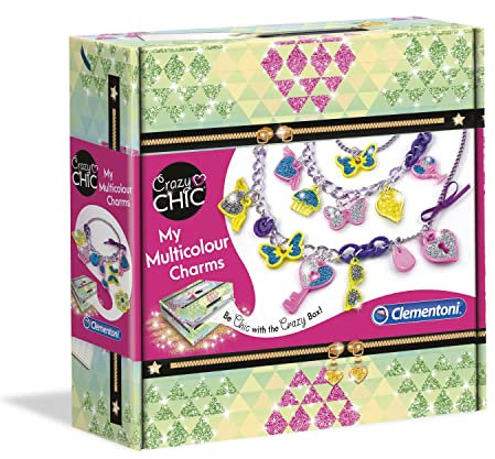 Clementoni - Crazy Chic - My Neon Colour Charms Gioco Creativo, Colore Multicolore, 7-10 Anni, 18583