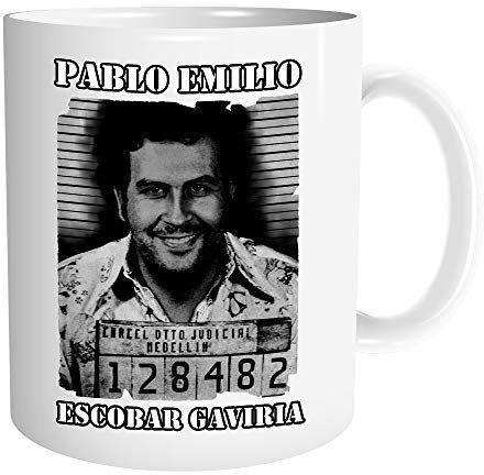 Uglyshirt89 Pablo Escobar Tasse | Kaffeetasse Teetasse Geschenk Money Kokain Mugshot Drug