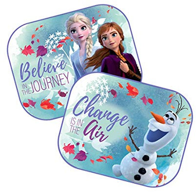 2 x Auto PKW Sonnenschutz Minnie Maus - Frozen – Princess - Sofia/Vorhänge Seitenscheibe - Sonnenblende UV Schutz Paw (Design Frozen 2 Olaf) (Design Frozen 2 Olaf)