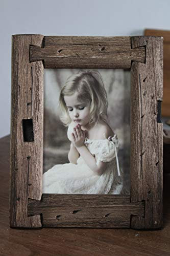 Fotorahmen Shabby-Style a.altem Holz f. Foto 13 x 18 cm, Bilderrahmen z.Stellen