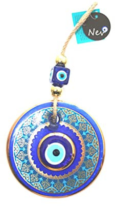 nevfactory Nev Nazar Boncuk Evil Eye Wanddeko - Handgefertigter Glücksbringer mit Türkischem Auge aus Glas 13cm