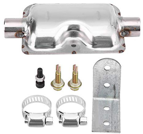 Dieselheizung Abgasschalldämpfer, 24mm Schalldämpfer Heizung Abgasschalldämpfer mit Klammerschraube AbgasschalldäMpfer für Parkheizung Set, Auspuff Kit Heizung, Abgasrohr