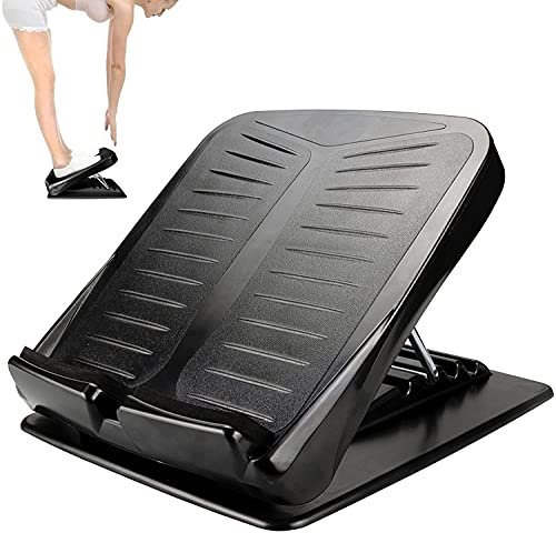 JADE KIT Slant Board, Verstellbares Neigungsbrett Tragbare Beinübung Knöchel Fuß Wadenbahre,Balancing Fitness Pedal Wedge Stretch für Rippe, Ferse, Kniesehne, Achilles, Beinkälber Muskeltrainer【Black】