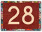 banjado® Hausnummernschild personalisierbar Motiv Funky Town - Hausschild personalisiert Draußen mit Straßennamen möglich - Hausnummernschild Edelstahl versch. Motive - inkl. Montagematerial
