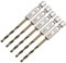 sourcing map 5Stk. Schnelldrehstahl HSS Spiralbohrer 3mm Durchm. 1/4 Sechskant 80mm lang