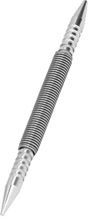 Spring Nail Set Federbelastetes Kohlenstoffstahl Nail Set and Hinge Pin Tool, Punch Small Exquisite Metal Double Head Nail Head Setter Center Spring Nail Punch Tool für HeimwerkerhandwerkKörner