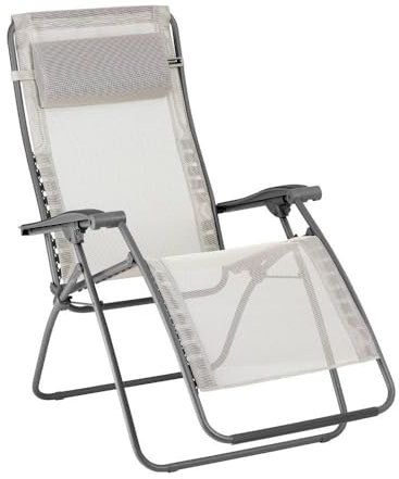 LAFUMA MOBILIER - Relaxsessel Zero Gravity RSXA CLIP - Klappbarer Liegestuhl für Terrasse und Garten - Strapazierfähiges Batyline-Gewebe - Mehrpositionenliege, Komfortabel, Frankreich - Roggenbeige