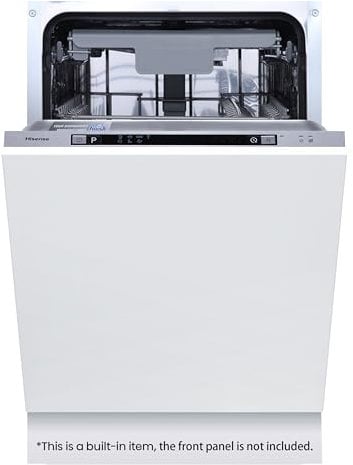 Hisense HV523E15UK 10 Places Slimline Fully Integrated Dishwasher White with 30 Minutes Quick Wash [Energy Class E]