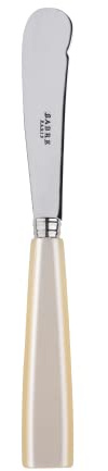 SABRE PARIS - Buttermesser 20cm - Icon - Rundes Messer Für Butter, Honig, Marmelade - Edelstahl & Acryl - Spülmaschinenfest - Perlmutt