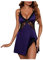 Unterwäsche Unterwäsche Ring reizvolle nachtaktive Steel Schlafanzüge Spitze Modestrumpfhose Sexy Sklavin Dessous (Purple, XL)