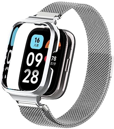 Keecuty Armband für Redmi Watch 3 Active, Kompatibel für Xiaomi Mi Watch Lite 3 Active Metall Redmi Watch 3 Active Wasserdicht Edelstahl Replacement Uhrenarmbänder für Redmi Watch 3 Active