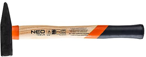 NEO TOOLS Engineer's Hammer 1 Piece Ash Handle 400 g Head Weight Forged and Hardened Hammer Head Wooden Handle