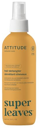 ATTITUDE Detangling Spray, EWG Verified, Vegan & Plant-Based Hair Care, Leave-In for Smooth & Manageable Hair, Orange Blossom & Eucalyptus, 8 Fl Oz