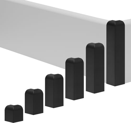 REESE Außenecke Schwarz für Sockelleisten | 18 x 60 mm | passgenau | Profil München | Verbinder für Leisten | einfache Montage ohne Bohren