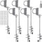Insaga Picchetti per tenda, resistenti picchetti in metallo, ancoraggio a terra, 51 cm, lama a spirale, kit per altalena/campeggio/capannone/cane/tettoia con piastra fissa, confezione da 6