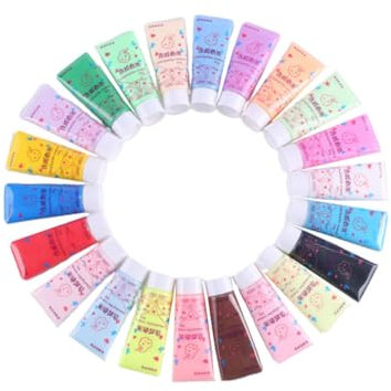 Operitacx DIY Phone Case Kit 22 Simulation Cream Glue Colors 3D Pattern Making 50ml Bottles Easy to Use Random Color