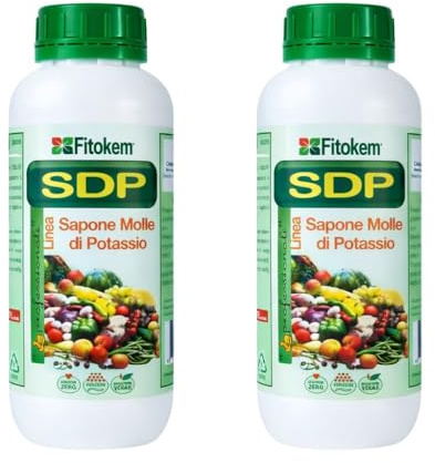 FITOKEM - Jabón Potasico Plantas (2 Litros) Jabon Potasico Eficaz Contra Pulgones, Cochinilla Algodonosa, Mosca Blanca, Araña Roja, Alternativa Natural a los Productos Químicos, Made in Italy
