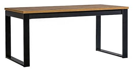 Feldmann Preiswert Wohnen Esstisch Küchentisch Lamia 160-240x90cm Wotan Eiche schwarz