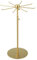 QUARKZMAN Schlüsselanhänger Display Ständer, 1 Stück - Metall 1-lagiger drehbarer Schmuck Display Ständer mit 8 Haken, verstellbares Ausstellungsregal (Gold)