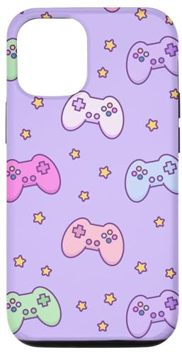 Coque pour iPhone 15 Joysticks colorés et étoiles de dessin animé