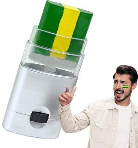 Brazil Flag Face Paint Sticks Washable National Flags Sports Football Face Paint Washable Patriotic Face Paint Roller For All Sporting And National Events