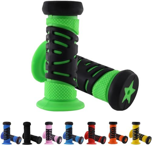 TOKSEO Paar Fahrradgriffe Kinder, Sicherheit Durch Prallschutz, Fahrradgriffe 22mm Kaliber, 95 mm Länge Gummi Lenkergriffe Fahrrad Kinder für Roller, Kinder Laufrad, Kinderfahrrad
