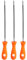 sourcing map 3pcs Chainsaw File 11/64(4.5mm) Chrome Steel Double Cut Round Rasp with Plastic Handle for Chain Saw Polishing