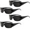 4 Stück Rasterbrille Pinhole Glasses, Augentrainer Lochbrille, Schwarze Rasterbrille für Sehvermögen-Verbesserung und Augenentspannung, Gitterbrille mit Faltbaren Bügeln für Augen-Training