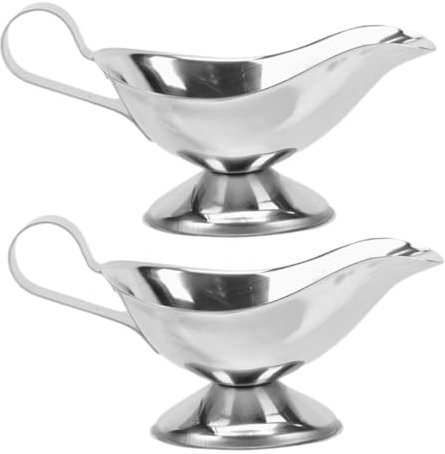 SHOWERORO 2stücke Edelstahl Sauce Pitcher Für Soßen Und Dressings Vielseitige Milchkanne Für Cafés Und Restaurants Spülmaschinenfest Für Esstisch