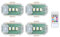 Boddceto 4 Stück Kabellose LED-Blitzlichter mit Fernbedienung, 8 Farben USB-Antikollisions-LED-Notwarnlichter