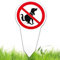 Steckschilder Kein Hundeklo, 30 x 15 cm Schild Rund Kein Hundeklo, Beidseitig Bedruckt Stabile Aluminiumverbundplatte, Hundekot Warnhinweis für Parkanlage, Spielplatz
