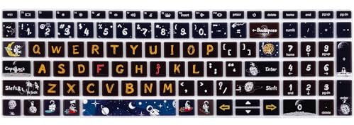 WSLUCKO Silicone Keyboard Cover for 15.6 HP ProBook 450/455/650 G8 G9 G10, HP Zbook Power G8 G9,Space Man