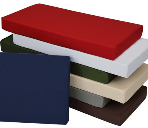 Benutzerdefinierte Bank Kissen Outdoor Indoor, personalisierte Größe Garten Patio Bank Kissen Pad für Outdoor Möbel, Bay Fenster Sitzkissen mit hoher Dichte Schaum, Veranda Swing Long Chair Pad,4cm