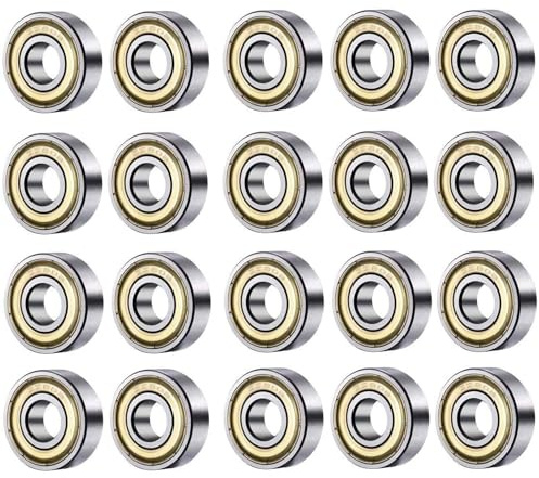 608ZZ Ball Bearings ABEC-7 8x22x7mm Pre-Lubricated Pack of 20