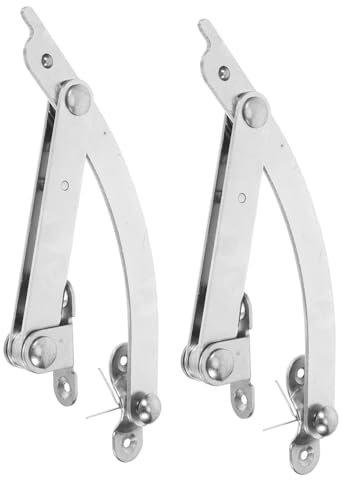 FIXOSHEE 2stücke Gasdruckfederscharniere Aus Karbonstahl Klappscharniere Für Deckel Zum Hochklappen Drehbare Deckelstützscharniere Verstecktes Türscharnier Stützscharniere Für