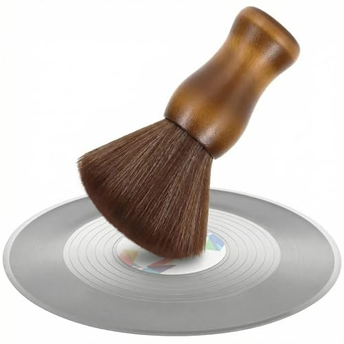 QWORK® Vinyl Record Cleaning Brush - Anti-Static Vinyl Brush with Nanofiber Bristles for Vinyl, Electronics & More
