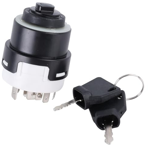 Frawacy 12/24 Volt Universal Zündschloss für Deutz DX 07 Same Case Zettelmeyer Schaeff wie Landmaschinen Baumaschinen 9 Polig Zündschalter Mit 2 Schlüsseln 14603/603
