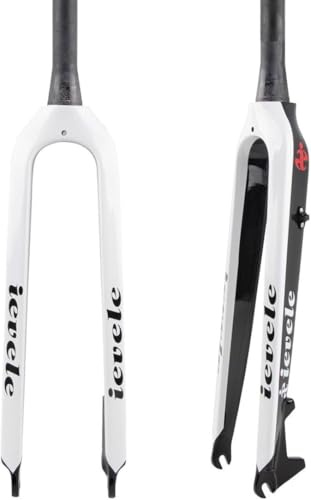 CUCKQUIC Fourche Rigide VTT en Fibre de Carbone 26/27,5/29 Pouces pour Freins à Disque, Fourche Avant Conique 1-1/2 QR 9 mm A,27.5