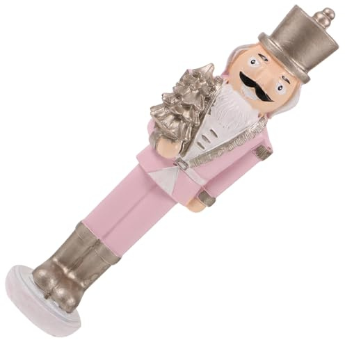 SHINEOFI Figurine Casse-Noisette Rose pour Décoration de Noël Design Original et Compacte pour Bureau et Étagère