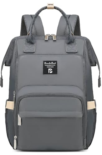 Pomelo Best Moderner Wickelrucksack für Mama Papa – Stylischer Familienrucksack mit Großer Öffnung, Wickelunterlage, Wasserdichtem Material und Praktischer Organizer-Struktur