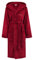Di Vadini Unisex Herren Damen Bademantel Florenz mit Kapuze I Morgenmantel flauschig I Nachtwäsche aus edler Mikrofaser Farbe: Bordeaux.red Gr. XS